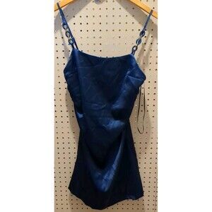 Zara Evening Dress Dark Blue Strap Size Small Sleeveless Party